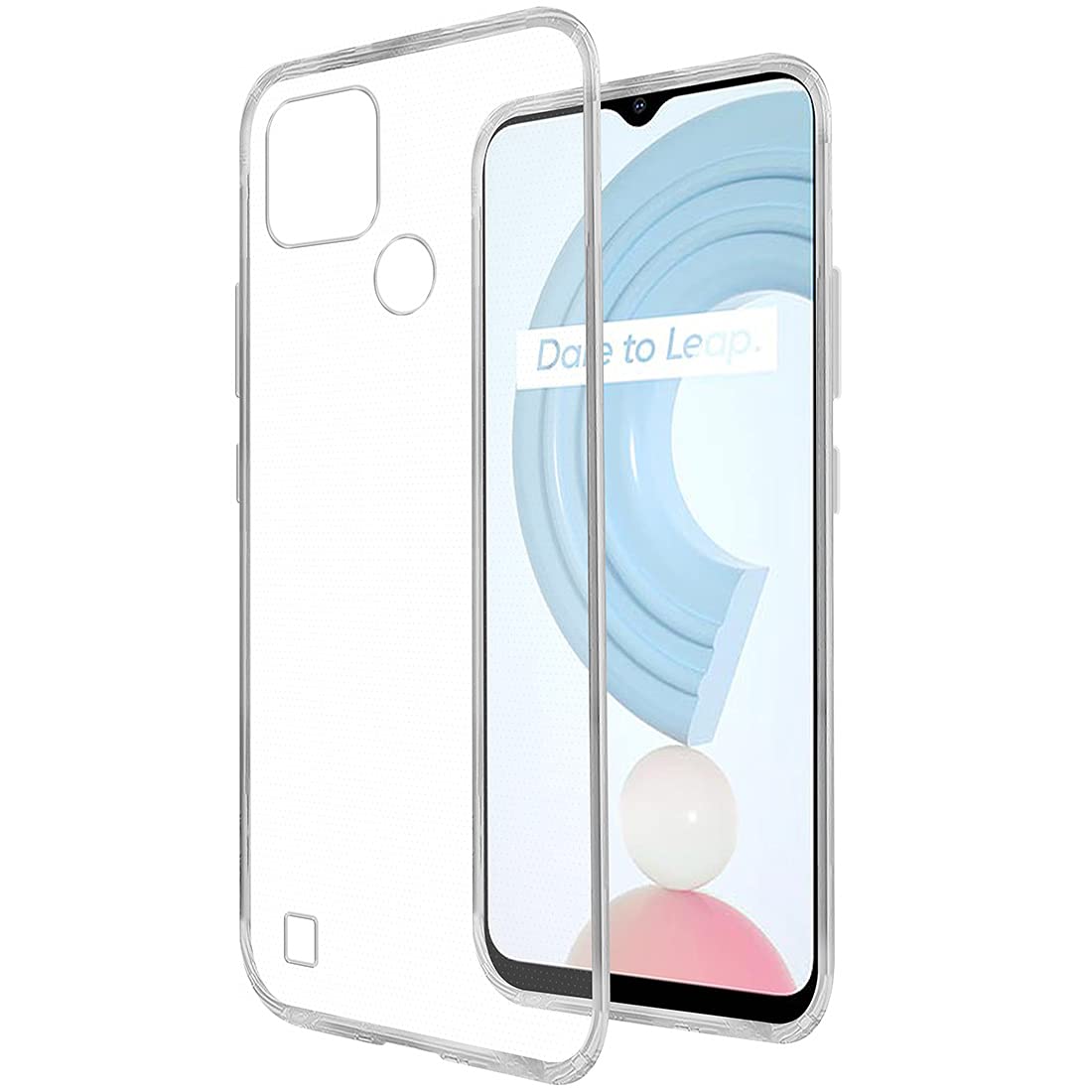 Realme C21 Back Cover (Transparent)