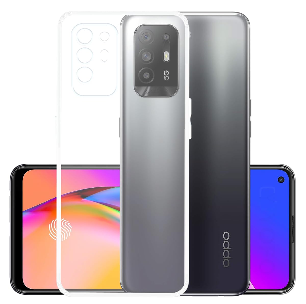 Oppo F19 Pro Plus 5G Back Cover (Transparent)
