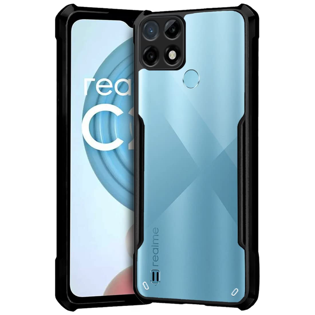 Realme C21 Back Cover (Silicone Border)