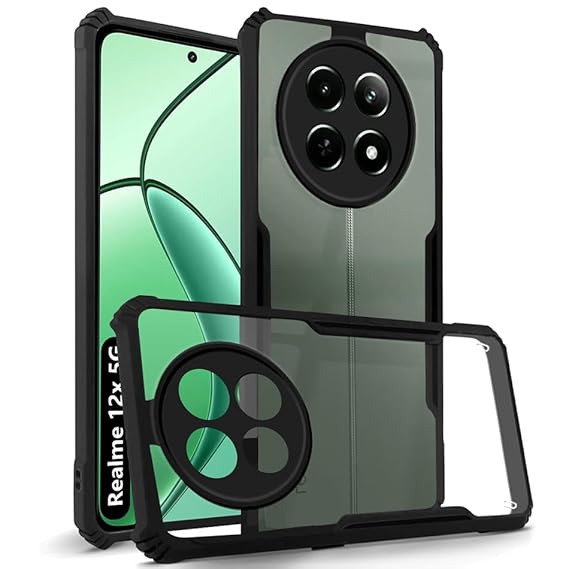 Realme 12X Back Cover (Silicone Border)