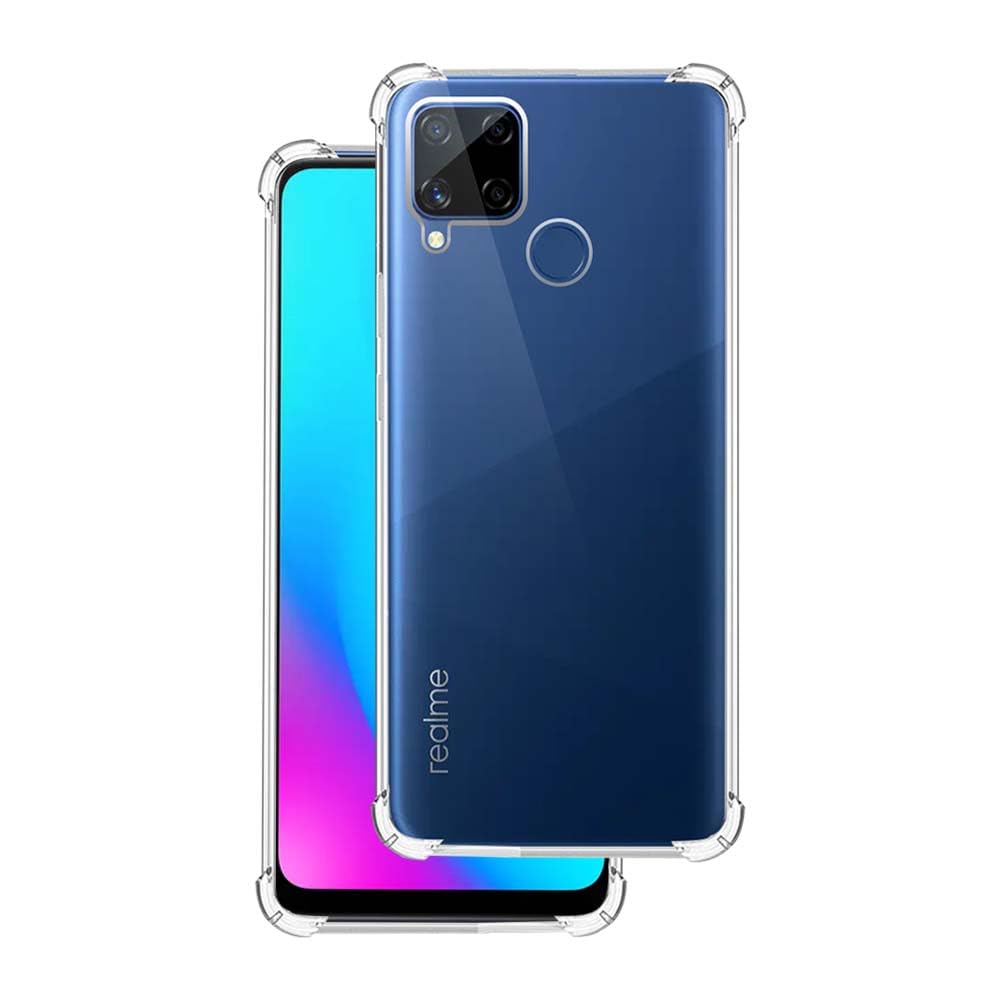 Realme C15 Back Cover (Transparent)