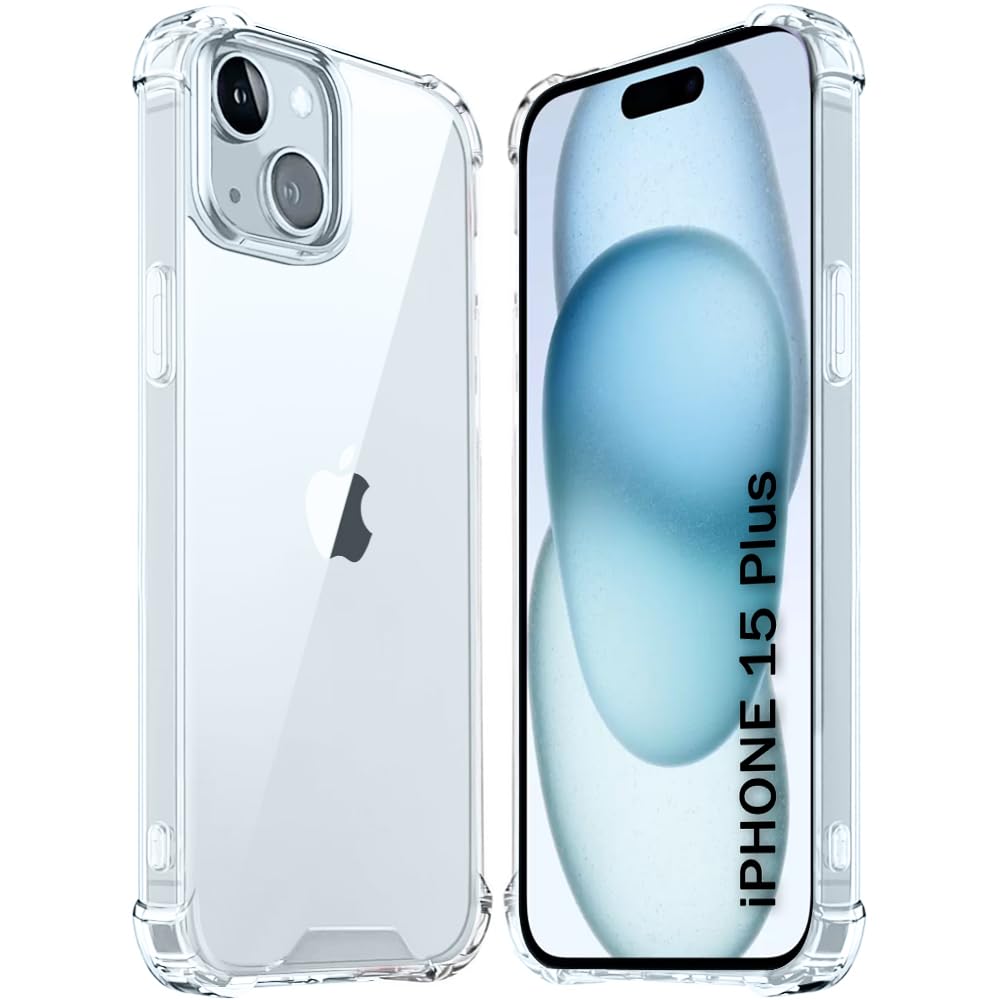 Apple iphone 15 Plus Back Cover (Transparent)