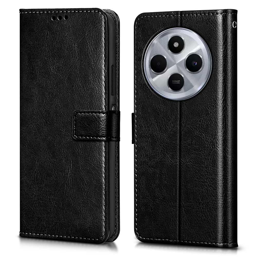 Leather Wallet Cover for Redmi 14C 5G