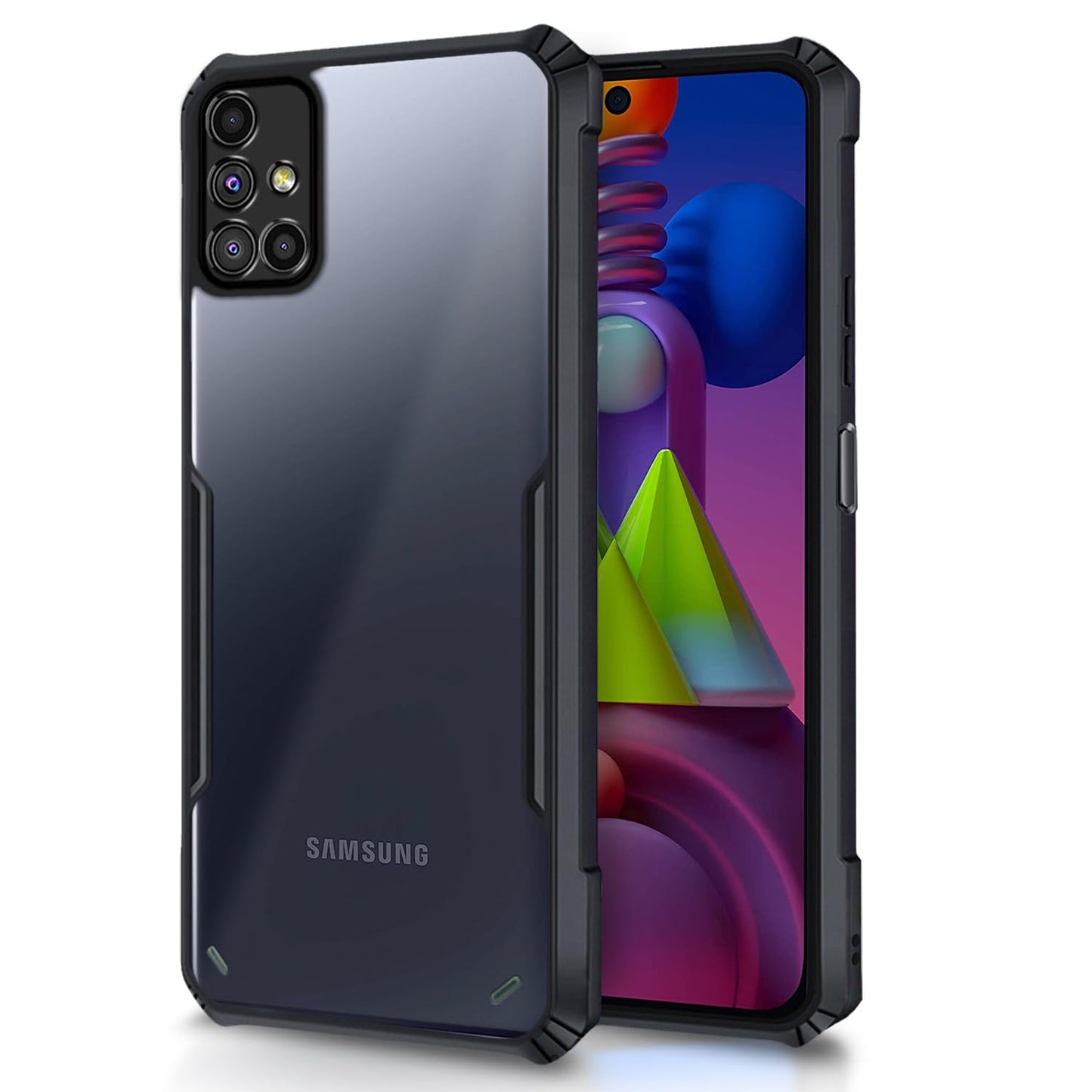 Samsung M51 Back Cover (Silicone Border)