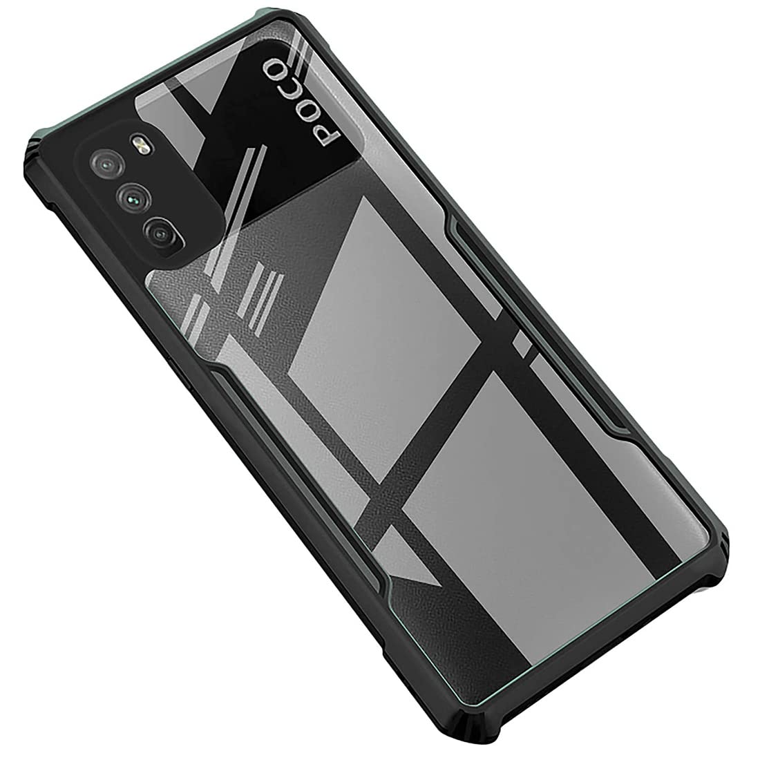 Poco M3 Back Cover (Silicone Border)