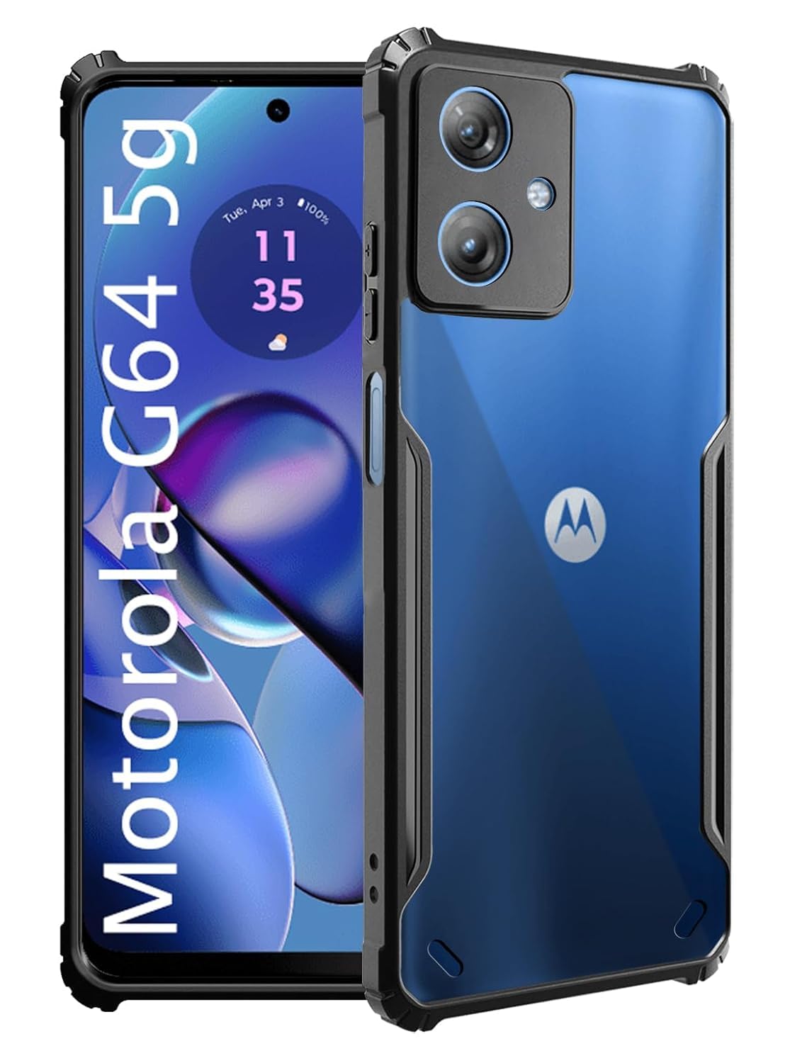 Motorola G64 5G Back Cover (Silicone Border)