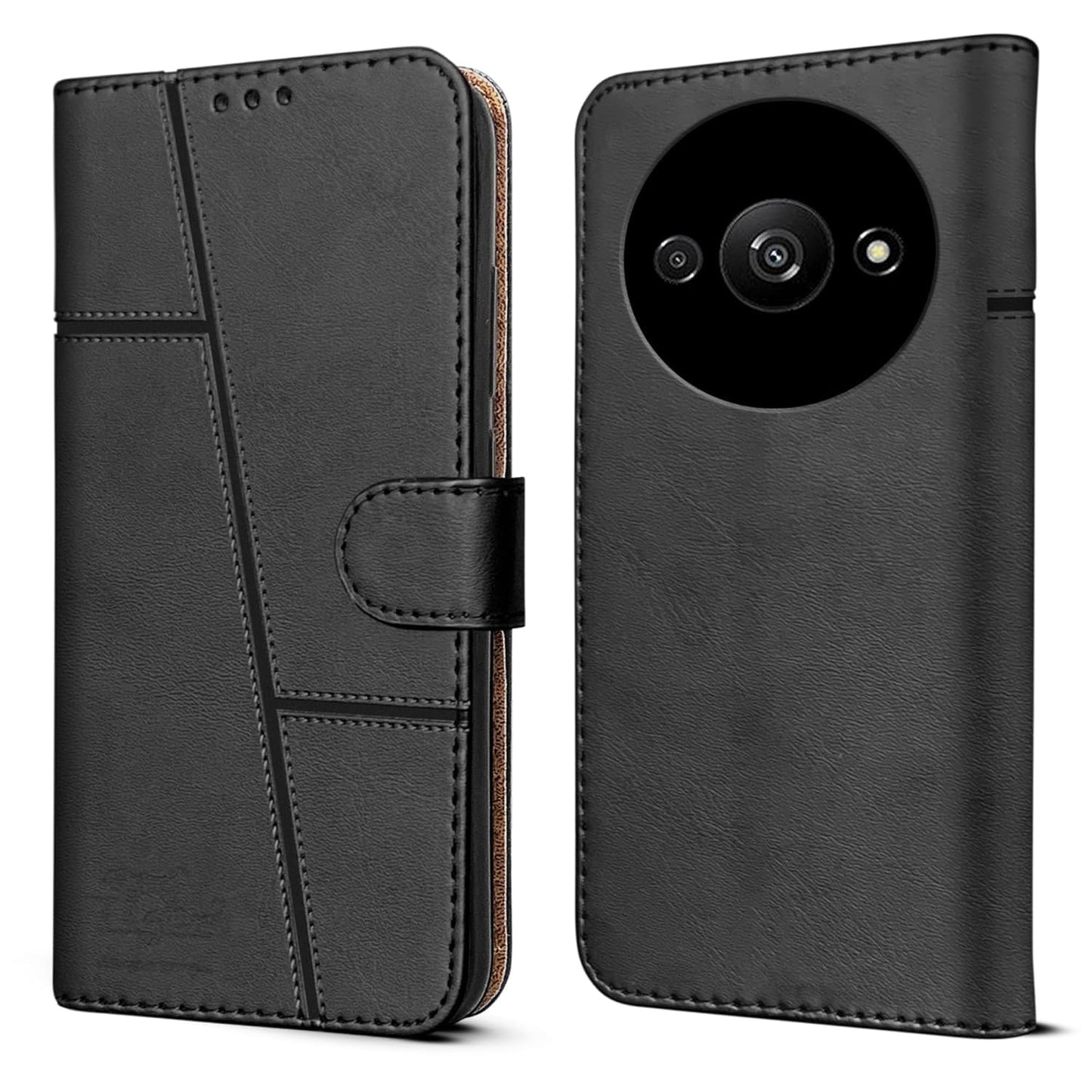 Leather Wallet Cover for Redmi A3 2024