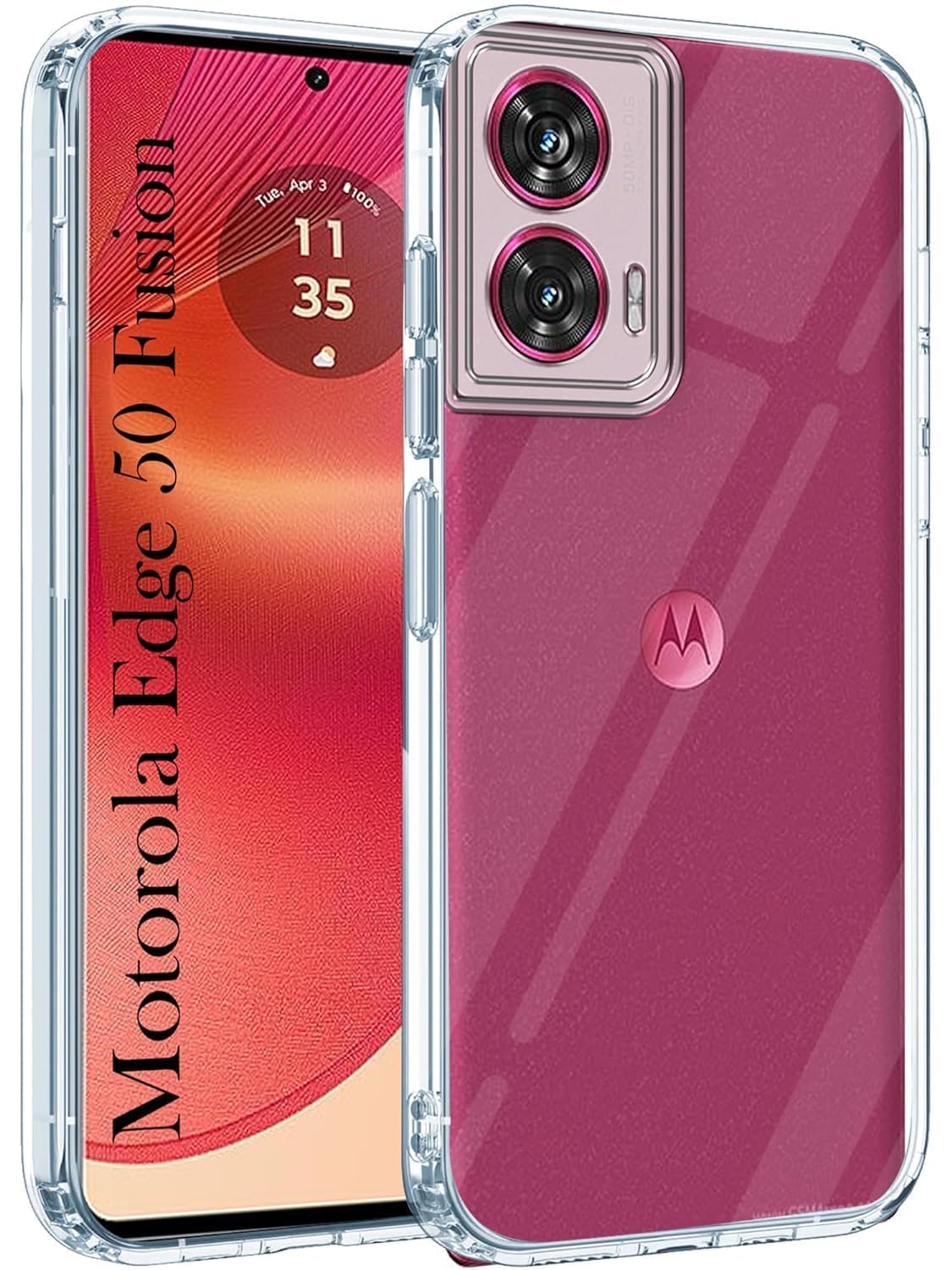 Motorola Edge 50 Fusion Back Cover (Transparent)