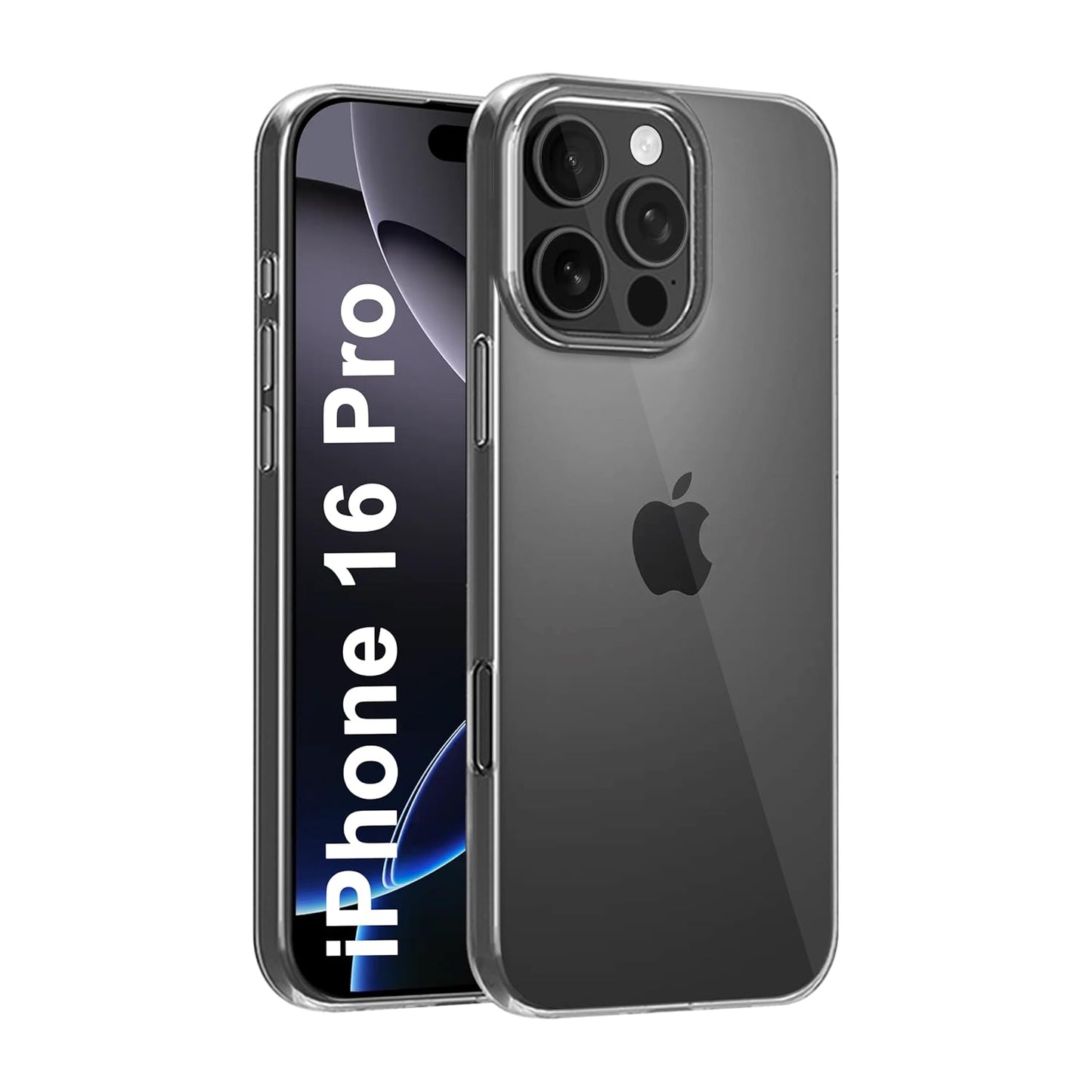 Apple iphone 16 Pro Back Cover (Transparent)