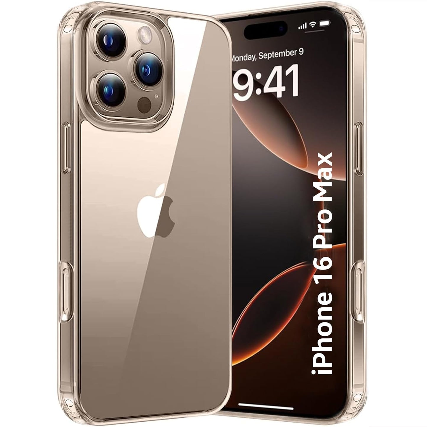 Apple iphone 16 Pro Max Back Cover (Transparent)