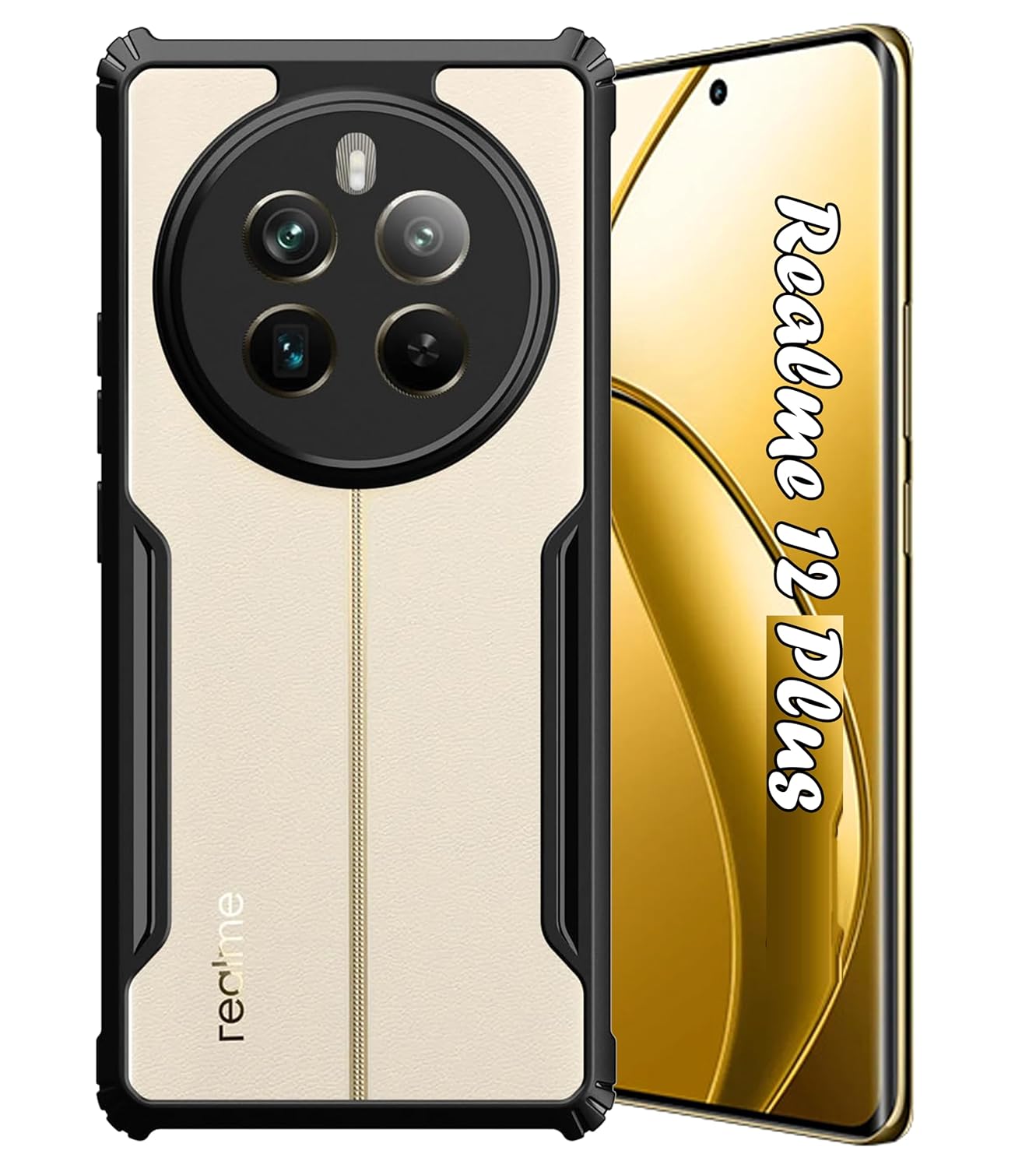 Realme 12+ 5G Back Cover (Silicone Border)