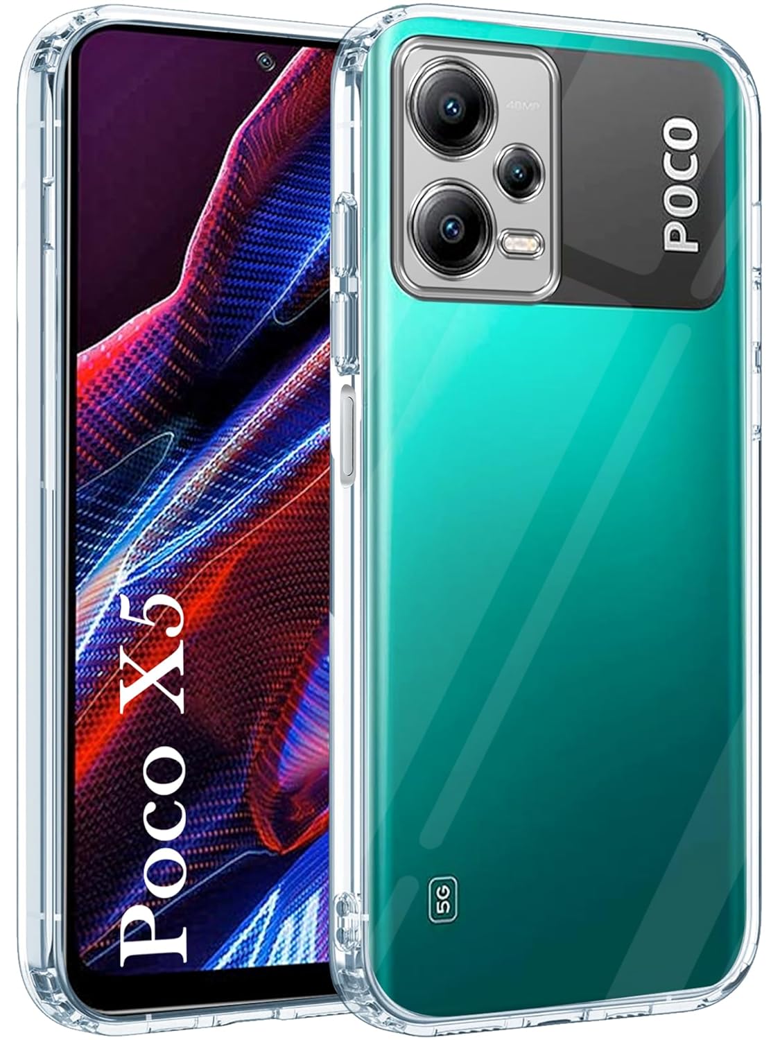 Poco X5 5G Back Cover (Transparent)
