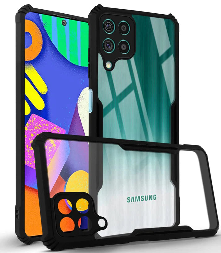 Samsung F62 Back Cover (Silicone Border)