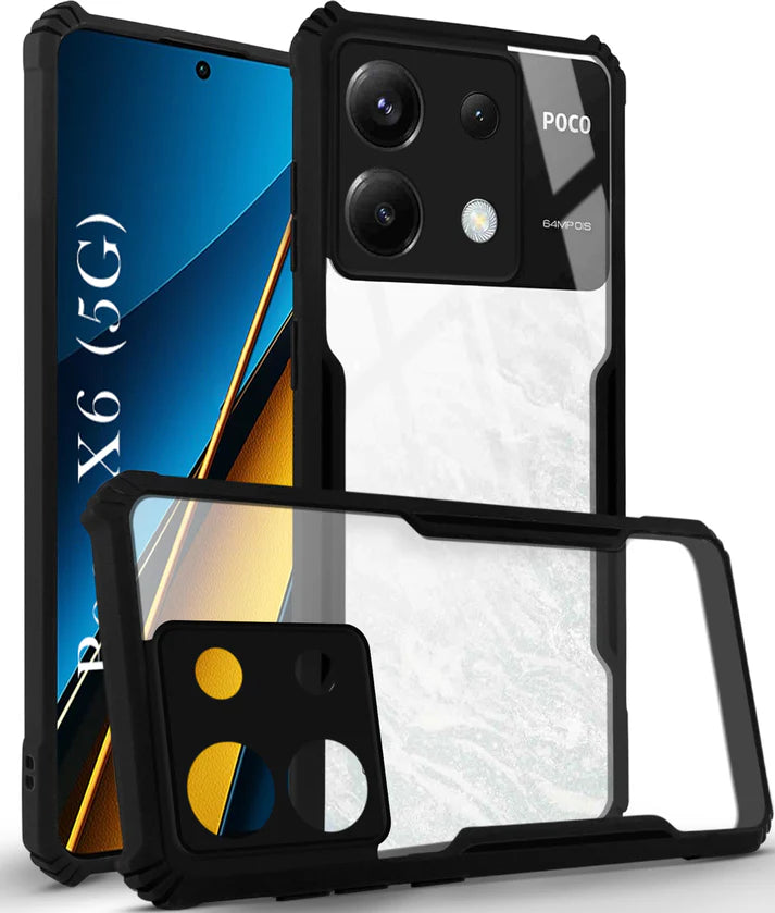 Poco X6 5G Back Cover (Silicone Border)