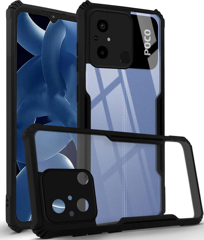 Poco C55 Back Cover (Silicone Border)