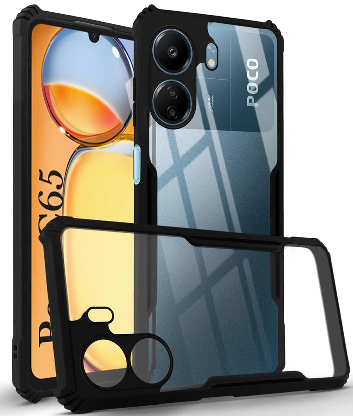 Poco C65 Back Cover (Silicone Border)