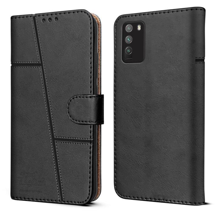 Leather Wallet Cover for Poco M3