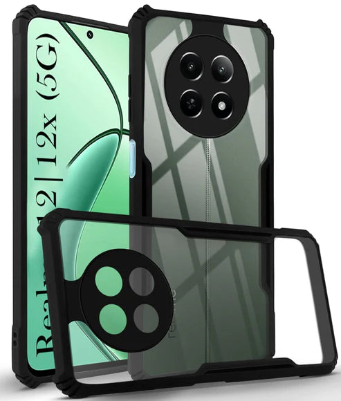 Realme 12 Back Cover (Silicone Border)