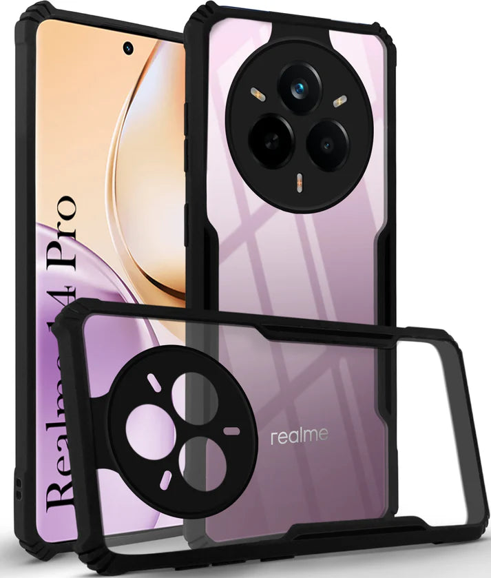 Realme 14 Pro Back Cover (Silicone Border)