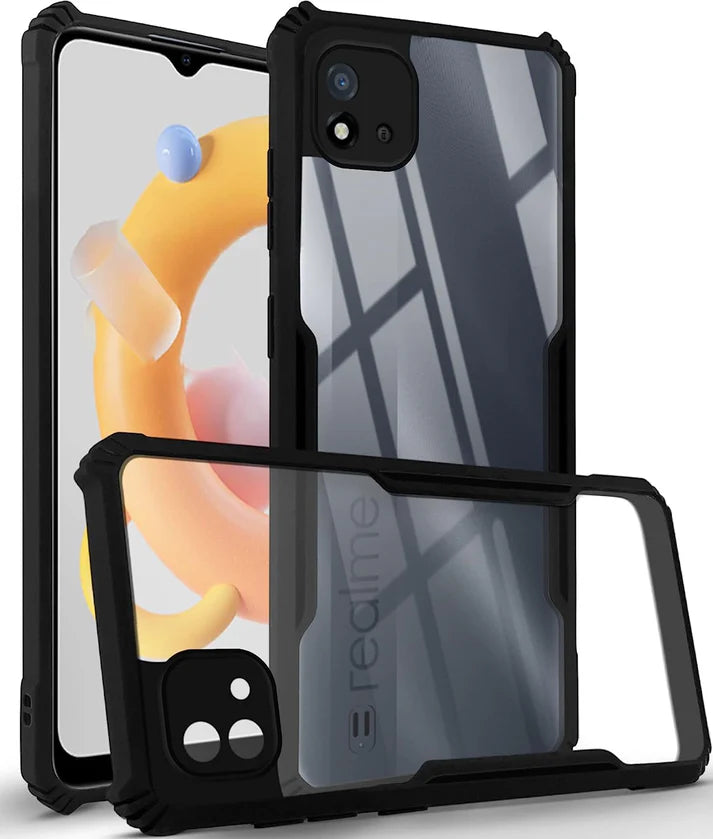 Realme C20 Back Cover (Silicone Border)