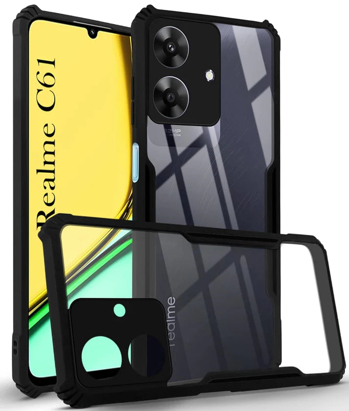Realme C61 Back Cover (Silicone Border)