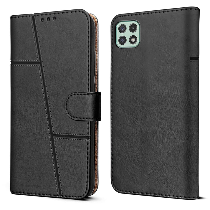 Leather Wallet Cover for Samsung F42 5G