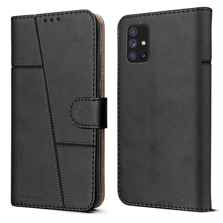 Leather Wallet Cover for Samsung M51