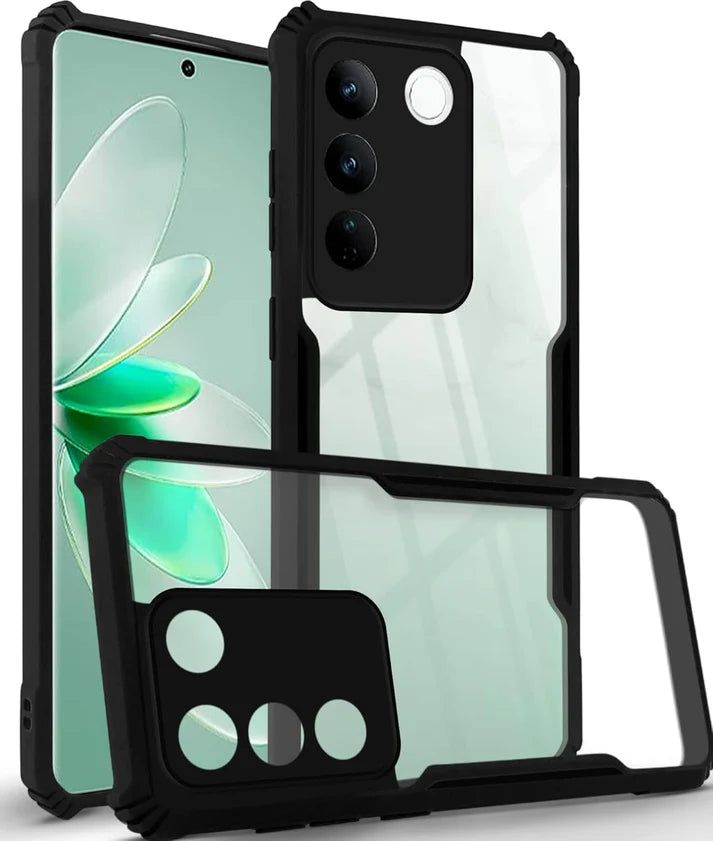 Vivo V27/V27 Pro Back Cover (Silicone Border)