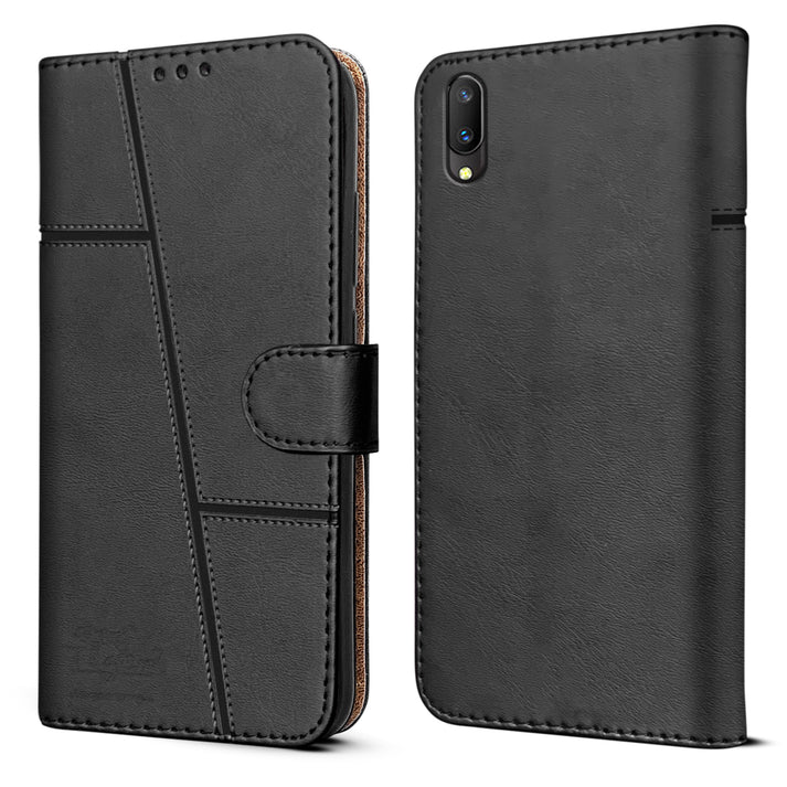 Leather Wallet Cover for Vivo V11