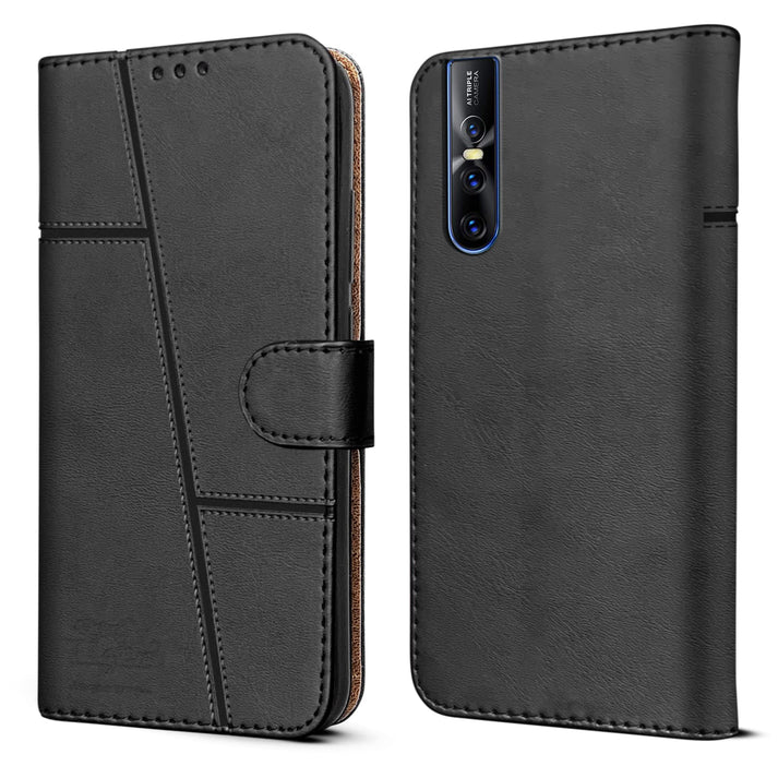 Leather Wallet Cover for Vivo V15 Pro