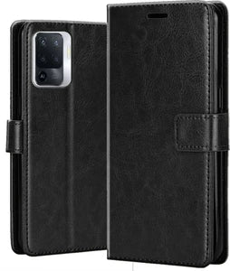 Leather Wallet Cover for Oppo F19 Pro 4G