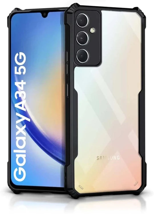 Samsung A34 Back Cover (Silicone Border)