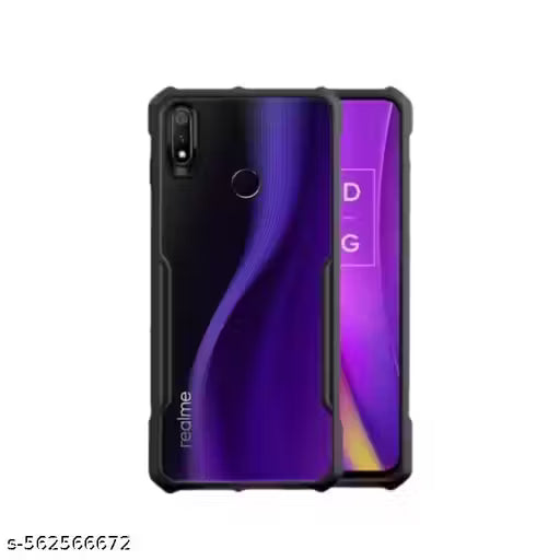 Realme 3 Pro Back Cover (Silicone Border)