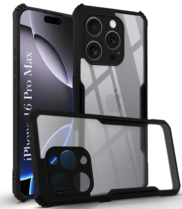 iPhone 16 Pro Max Back Cover (Silicone Border)