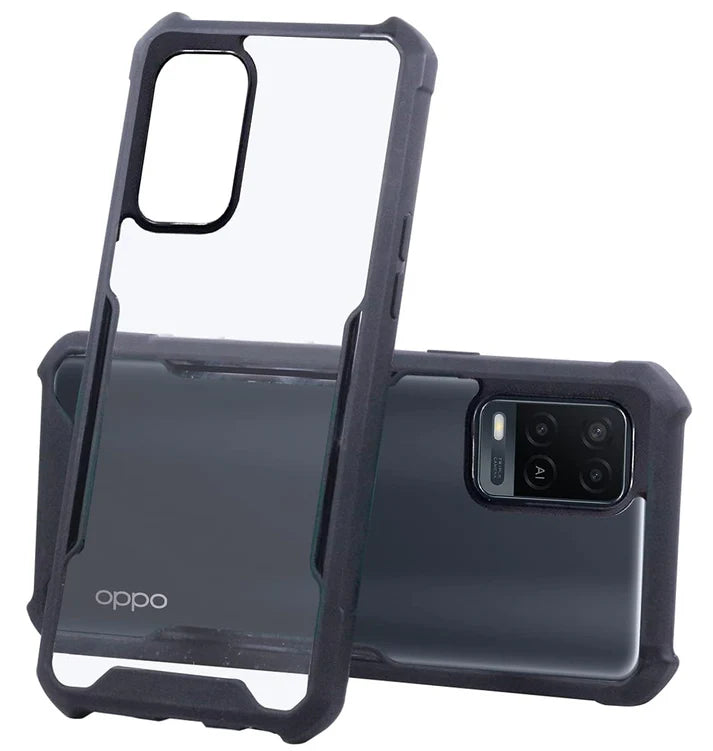 Oppo A54 Back Cover (Silicone Border)
