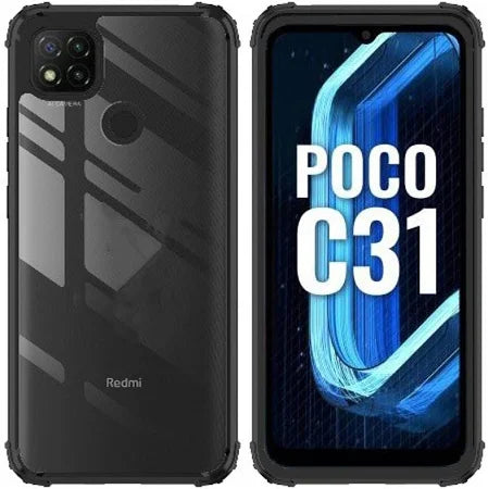 POCO C31 Back Cover (Silicone Border)