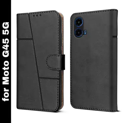 Leather Wallet Cover for Motorola Moto G45 5G