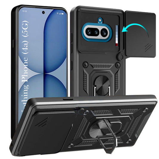 For Nothing Phone 4A 5G Back Cover Case Hybrid Armor |Ring Holder Kickstand