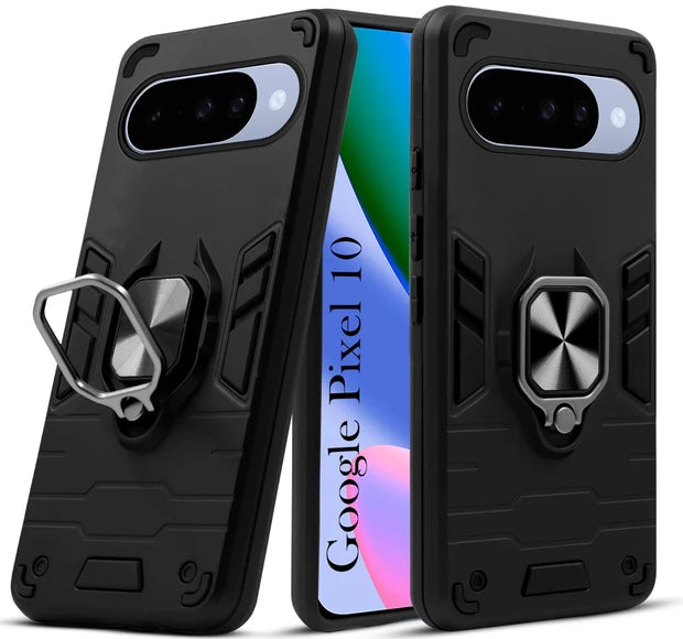 For Google Pixel 10 Back Cover Case Hybrid Armor |Ring Holder Kickstand