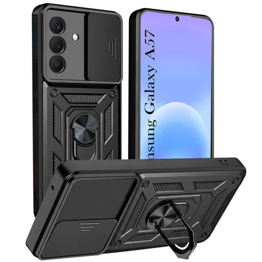 For Samsung A57 Back Cover Case Hybrid Armor |Ring Holder Kickstand