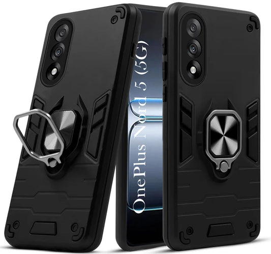 For Oneplus Nord 5 Back Cover Case Hybrid Armor |Ring Holder Kickstand)