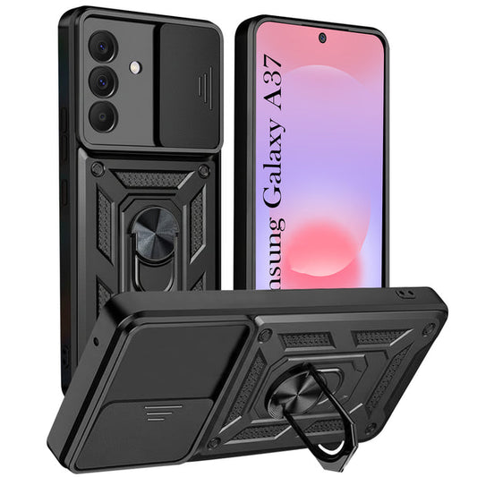 For Samsung A37 Back Cover Case Hybrid Armor |Ring Holder Kickstand