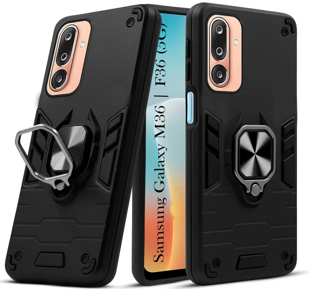 For Samsung F36 Back Cover Case Hybrid Armor |Ring Holder Kickstand