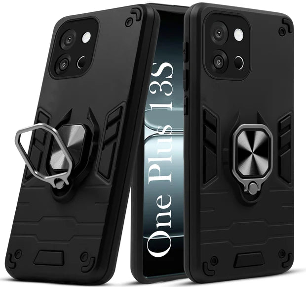 For OnePlus 13s Back Cover Case Hybrid Armor |Ring Holder Kickstand