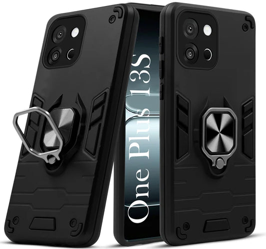 For OnePlus 13s Back Cover Case Hybrid Armor |Ring Holder Kickstand