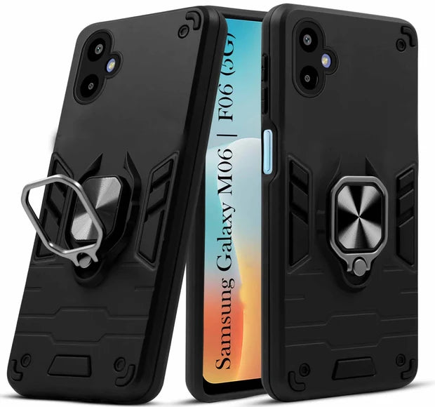 For Samsung F06 5G Back Cover Case Hybrid Armor |Ring Holder Kickstand