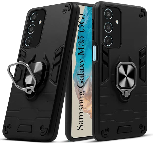 For Samsung M35 Back Cover Case Hybrid Armor |Ring Holder Kickstand