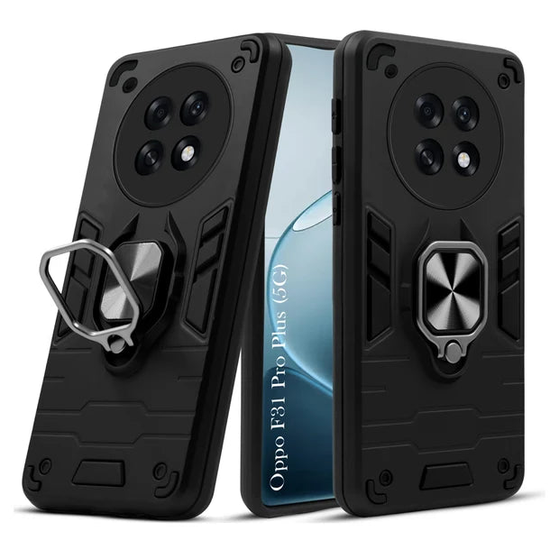 For Oppo F31 Pro Plus Back Cover Case Hybrid Armor |Ring Holder Kickstand