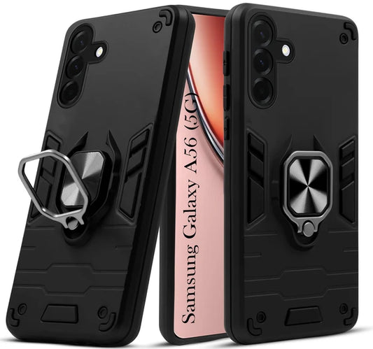 For Samsung Galaxy A56 Back Cover Case Hybrid Armor |Ring Holder Kickstand