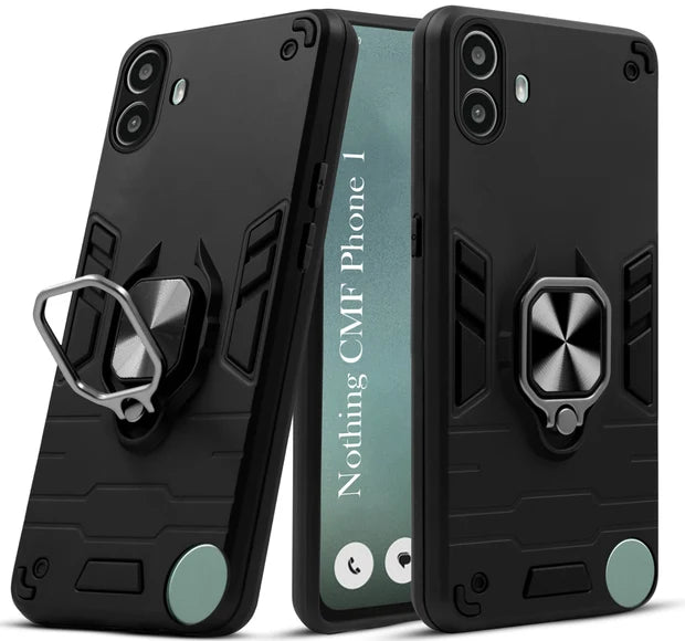 For Nothing CMF Phone 1 Back Cover Case Hybrid Armor |Ring Holder Kickstand